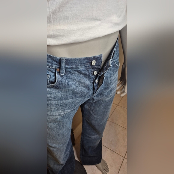 7 For All Mankind Men's Relaxed Fit Jeans - Blue - Picture 11 of 15